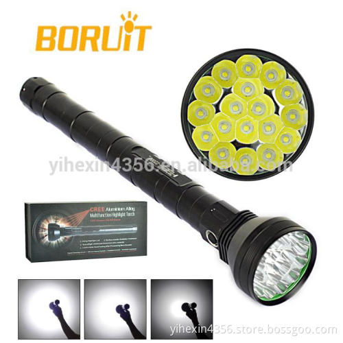 Rechargeable CE ROHS 22000LM 18pcs XML-L2 LED Flashlight